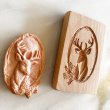 画像2: トナカイと松ぼっくり/wood gingerbread cookie mold (2)