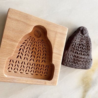 画像3: ニット帽/wood gingerbread cookie mold