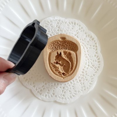 画像2: リス/ Squirrel+カッター付き*wood cookie mold【送料無料】