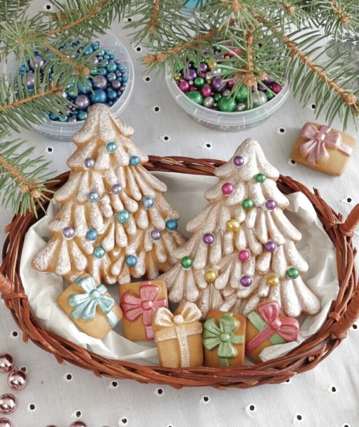 画像3: ツリーとプレゼント/wood gingerbread cookie mold (3)