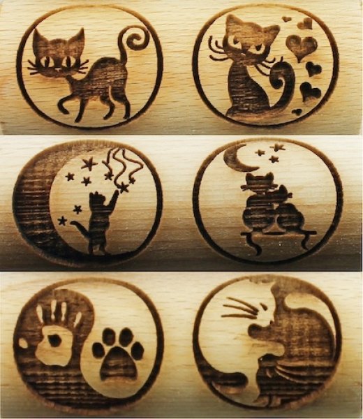 画像2: 【30％OFF/SALE】猫ちゃん＜6種類＞/mini Rolling Pin (2)