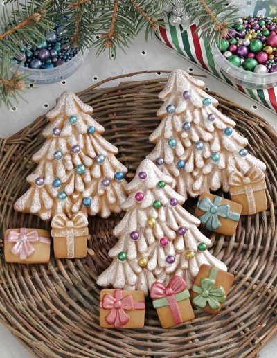 画像3: ツリーとプレゼント/wood gingerbread cookie mold