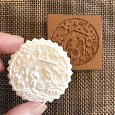 画像1: キリスト降誕*Krippe fein /springerle cookie stamp