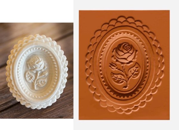 画像1: 薔薇+cookie cutter/springerle cookie stamp (1)