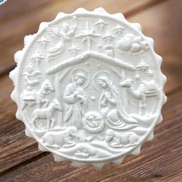 画像1: キリスト降誕*Krippe fein /springerle cookie stamp (1)
