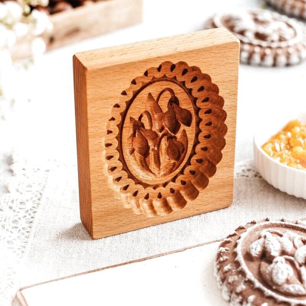 画像3: スノードロップ*wood gingerbread cookie mold (3)