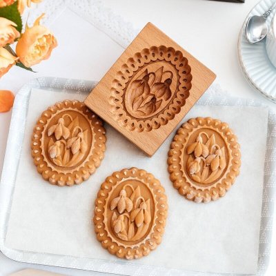 画像2: スノードロップ*wood gingerbread cookie mold