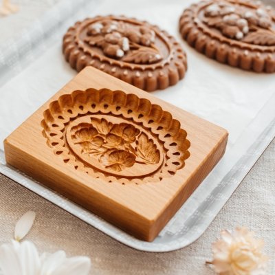 画像2: バイオレット/すみれ*wood gingerbread cookie mold
