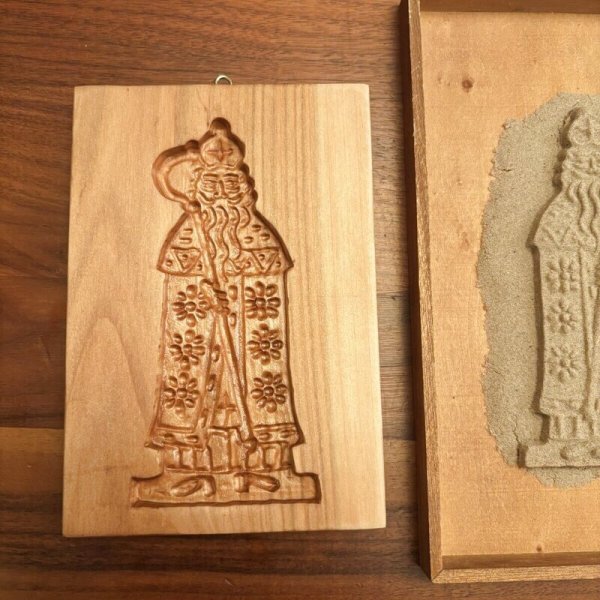 画像1: 【お問い合わせ商品】Saint Nicholas*スペキュロス型/cookie mold/菓子木型作家 komorebi. (1)