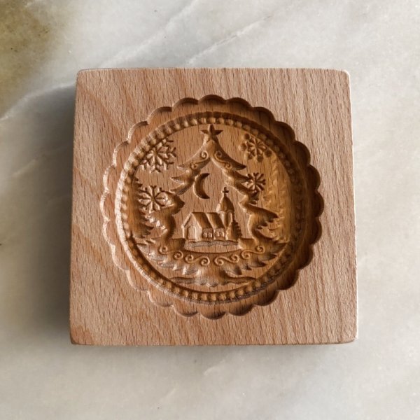 画像5: クリスマスツリーと教会*wood gingerbread cookie mold (5)