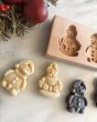 画像3: サンタクロースと雪だるま*wood gingerbread cookie mold (3)