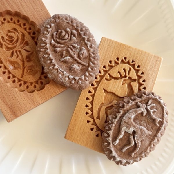 画像2: トナカイ *wood cookie stamp (2)