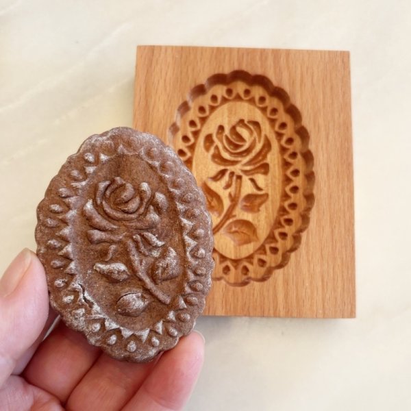画像4: 薔薇withフレーム*wood gingerbread cookie mold (4)
