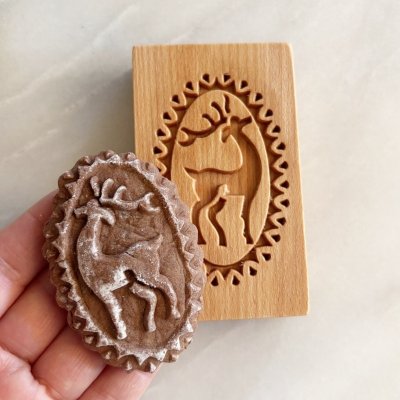 画像1: トナカイ *wood cookie stamp