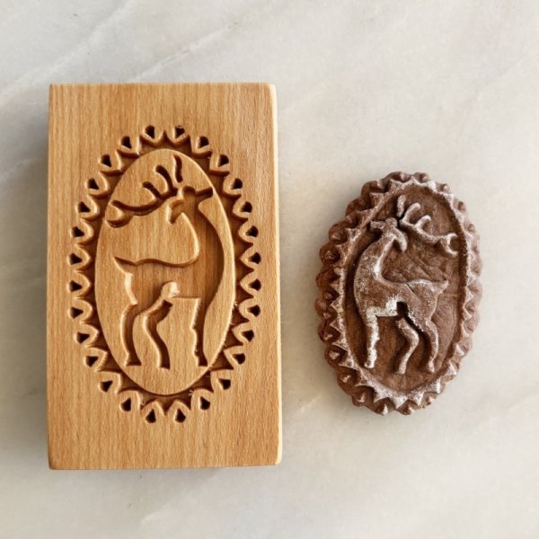画像1: トナカイ *wood cookie stamp (1)