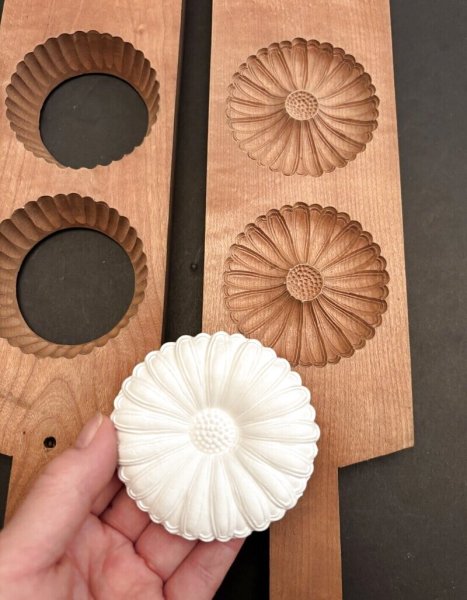 画像1: 菊＜二連＞/ 菓子木型. (1)