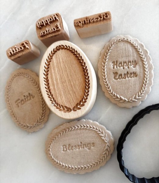 画像2: Easter Egg with messages＋カッター付き【送料無料】wood cookie mold (2)