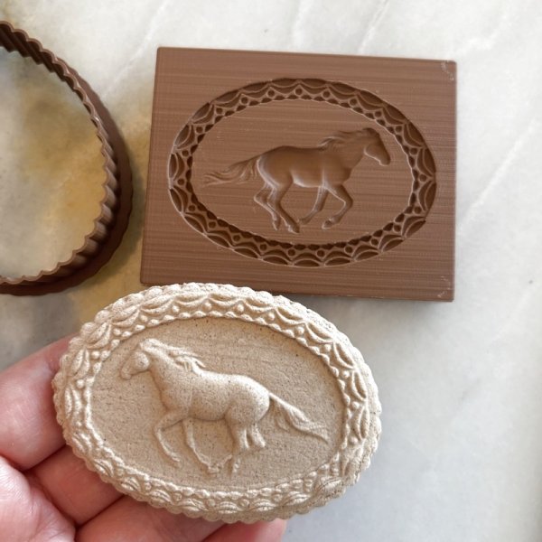 画像1: 馬+cookie cutter/springerle cookie stamp (1)