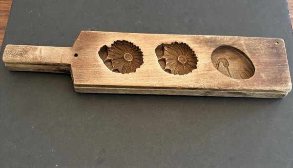 画像4: 鶴と花/ 菓子木型. (4)