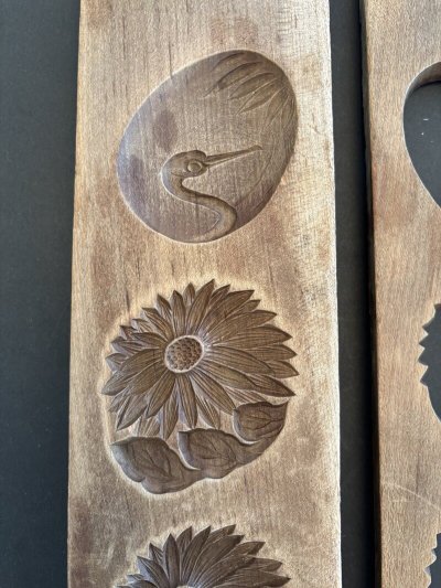 画像1: 鶴と花/ 菓子木型.