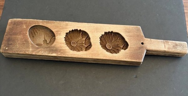 画像6: 鶴と花/ 菓子木型. (6)