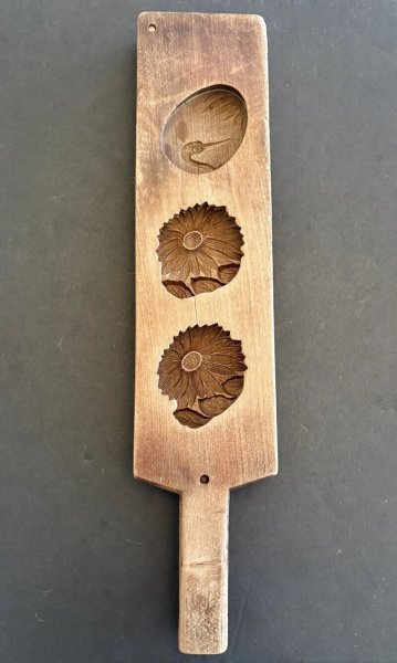 画像2: 鶴と花/ 菓子木型. (2)