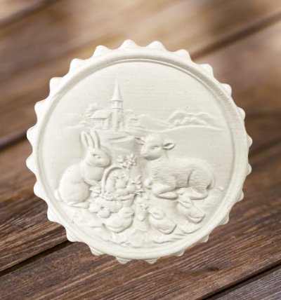 画像2: Easter Bunny with Lamb/イースターバニーと子羊 *springerle cookie stamp