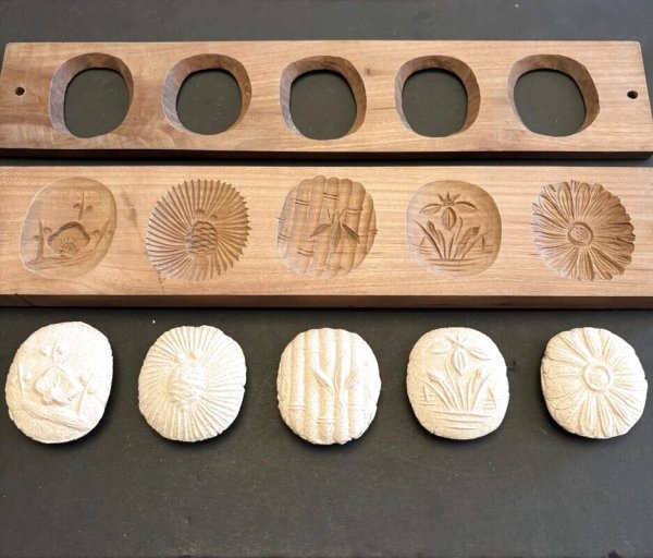 画像2: 和の花柄＜5種＞ / 菓子木型 (2)