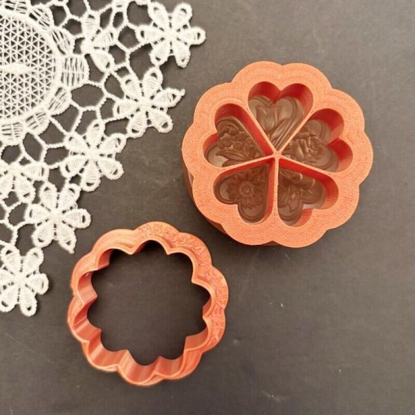 画像5: ☆送料無料☆mini お花のハート*mini flower hearts / cookie stamp & cutter2種 (5)