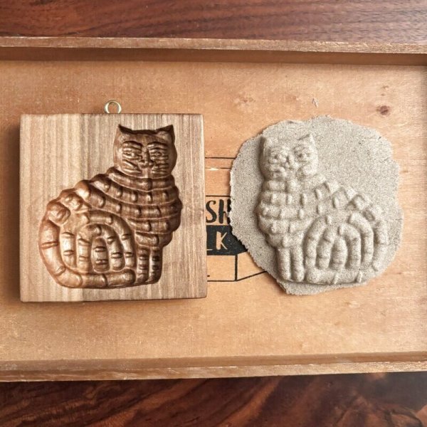 画像1: 【お問い合わせ商品】Tabby Cat / 縞模様の猫ちゃん*cookie mold/菓子木型作家 komorebi. (1)