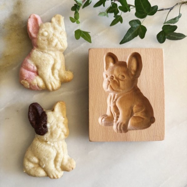 画像1: フレンチブルドッグ /French Bulldog *wood gingerbread cookie mold (1)