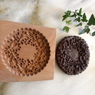 画像2: どんぐりのリース/Acorn wreath *wood gingerbread cookie mold