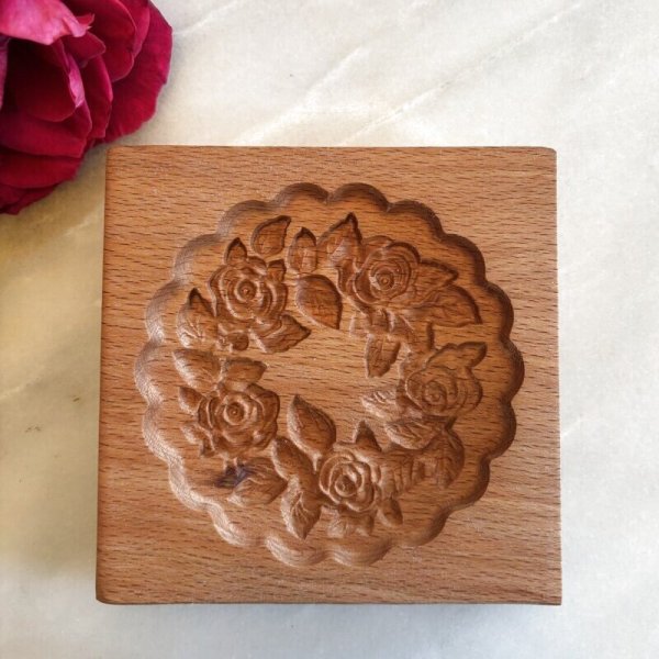 画像5: 薔薇のリース/Rose wreath *wood gingerbread cookie mold (5)