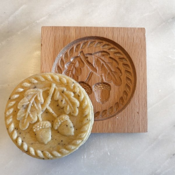 画像4: どんぐりと葉っぱ /Acorn leaves *wood gingerbread cookie mold (4)