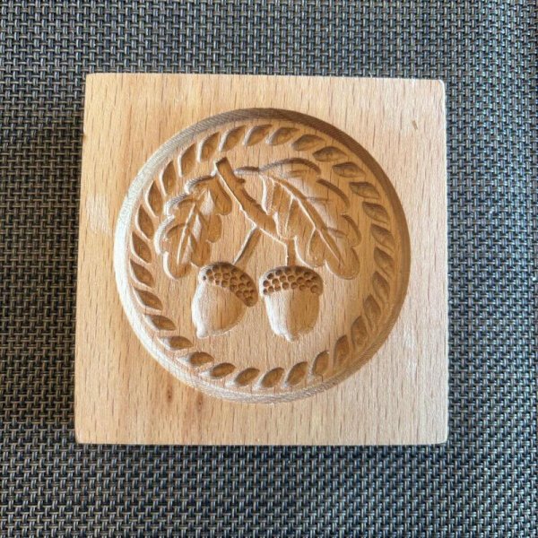 画像6: どんぐりと葉っぱ /Acorn leaves *wood gingerbread cookie mold (6)