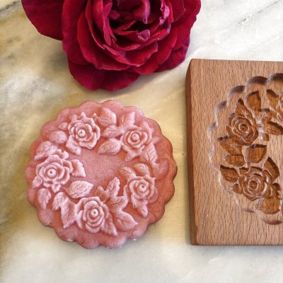 画像2: 薔薇のリース/Rose wreath *wood gingerbread cookie mold