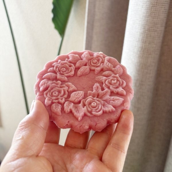 画像8: 薔薇のリース/Rose wreath *wood gingerbread cookie mold (8)