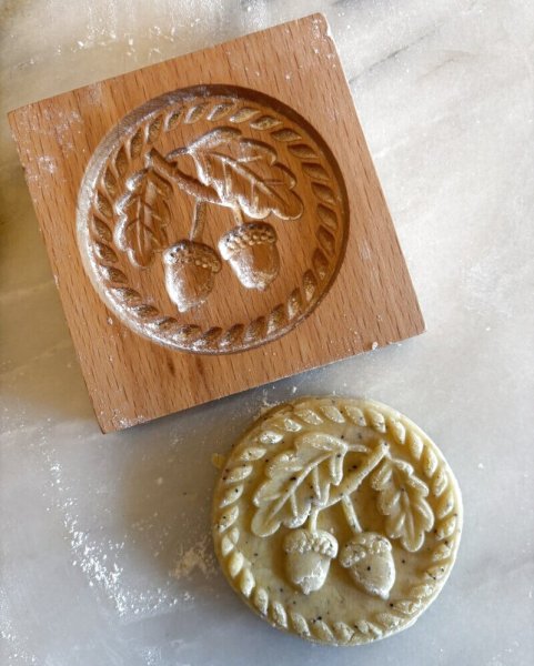 画像2: どんぐりと葉っぱ /Acorn leaves *wood gingerbread cookie mold (2)