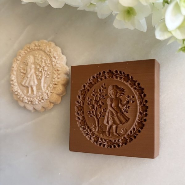 画像4: 春の女の子＜Girls in spring＞springerle cookie stamp (4)