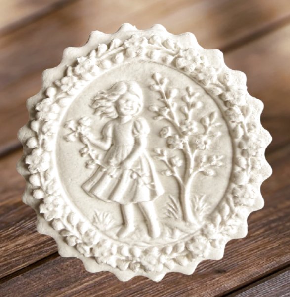 画像2: 春の女の子＜Girls in spring＞springerle cookie stamp (2)