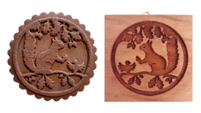 画像2: 木の上にいるリス/cookie mould from Germany