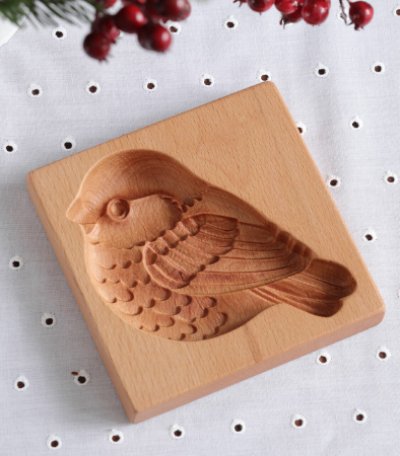 画像1: 小鳥 /wood gingerbread cookie mold