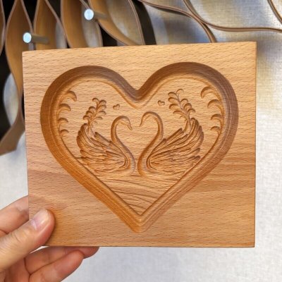 画像1: 白鳥*Heart /cookie mold