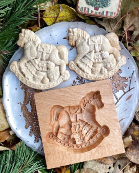 画像1: ロッキングホースとプレゼント*cookie mold (1)