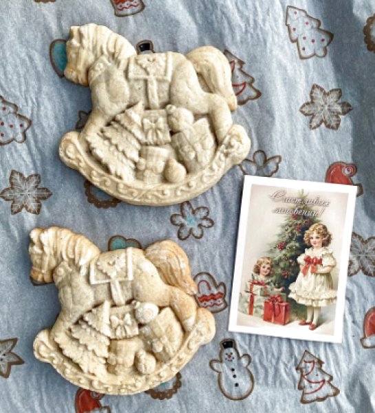 画像2: ロッキングホースとプレゼント*cookie mold (2)