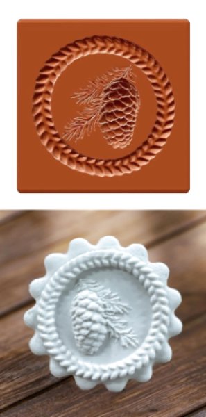 画像1: mini 松ぼっくり/ springerle cookie stamp (1)