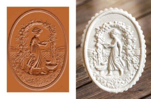 画像1: ガーデン *springerle cookie stamp (1)