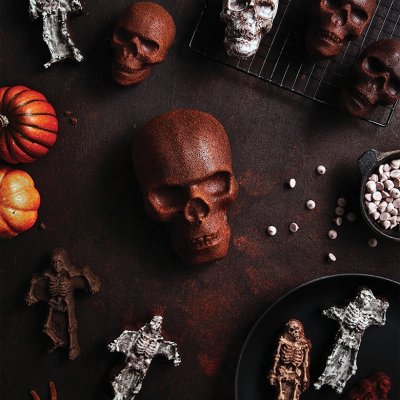画像2:  骸骨＜3-D＞Haunted Skull Cake Pan