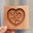 画像2: 薔薇とハート*wood gingerbread cookie mold (2)