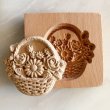 画像1: 花かご/Flower Basket *wood gingerbread cookie mold (1)